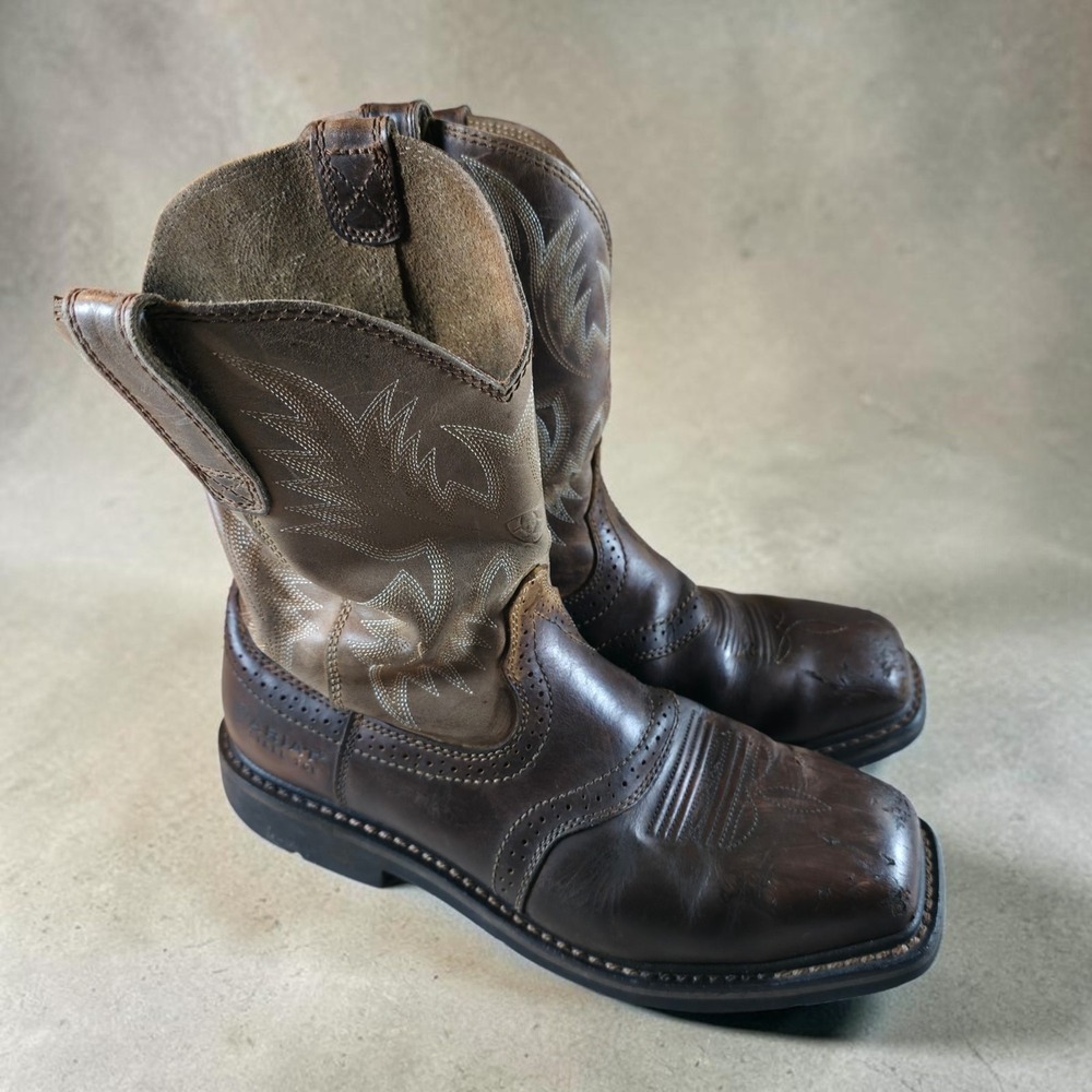 Ariat Mens Size 10.5 D Sierra Aged Bark Brown Steel Toe Work Boots 10010134
